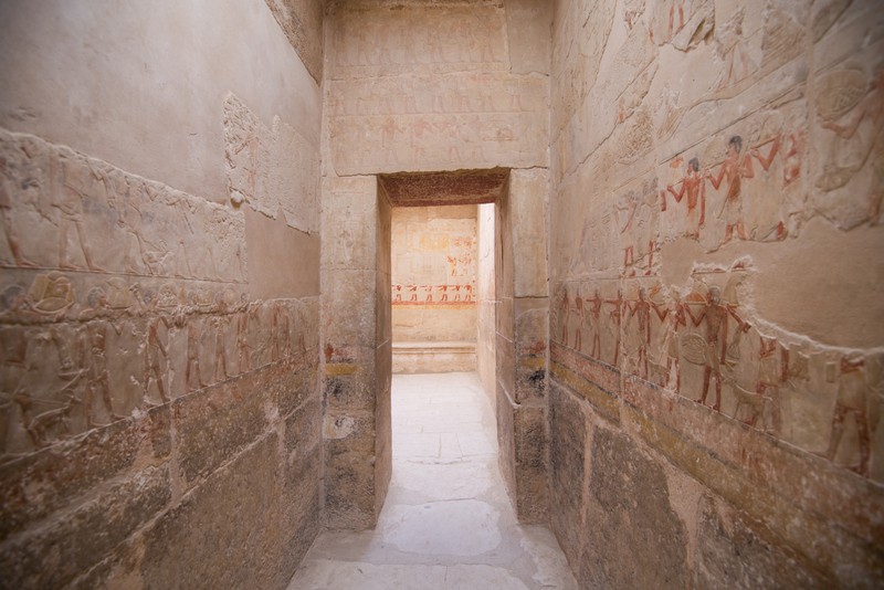 Saqqara tombs near Cairo. 7-day egypt itinerary on a budget