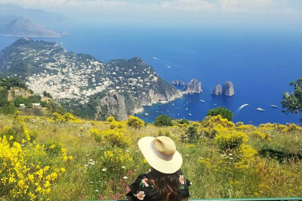 View of Faraglioni from Monte Solare