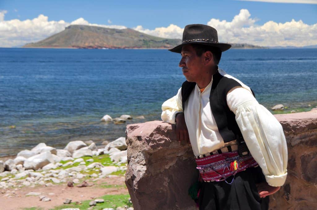 lake titicaca. floating islands. peru travel. 