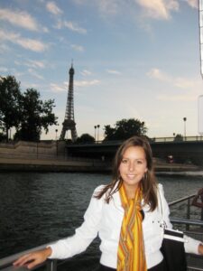 enjoying a river seine cruise in paris